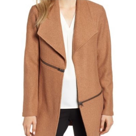 Anne Klein Jackets & Blazers - Anne Klein Wool Blend Open Front Blazer Jacket Camel Color M/L